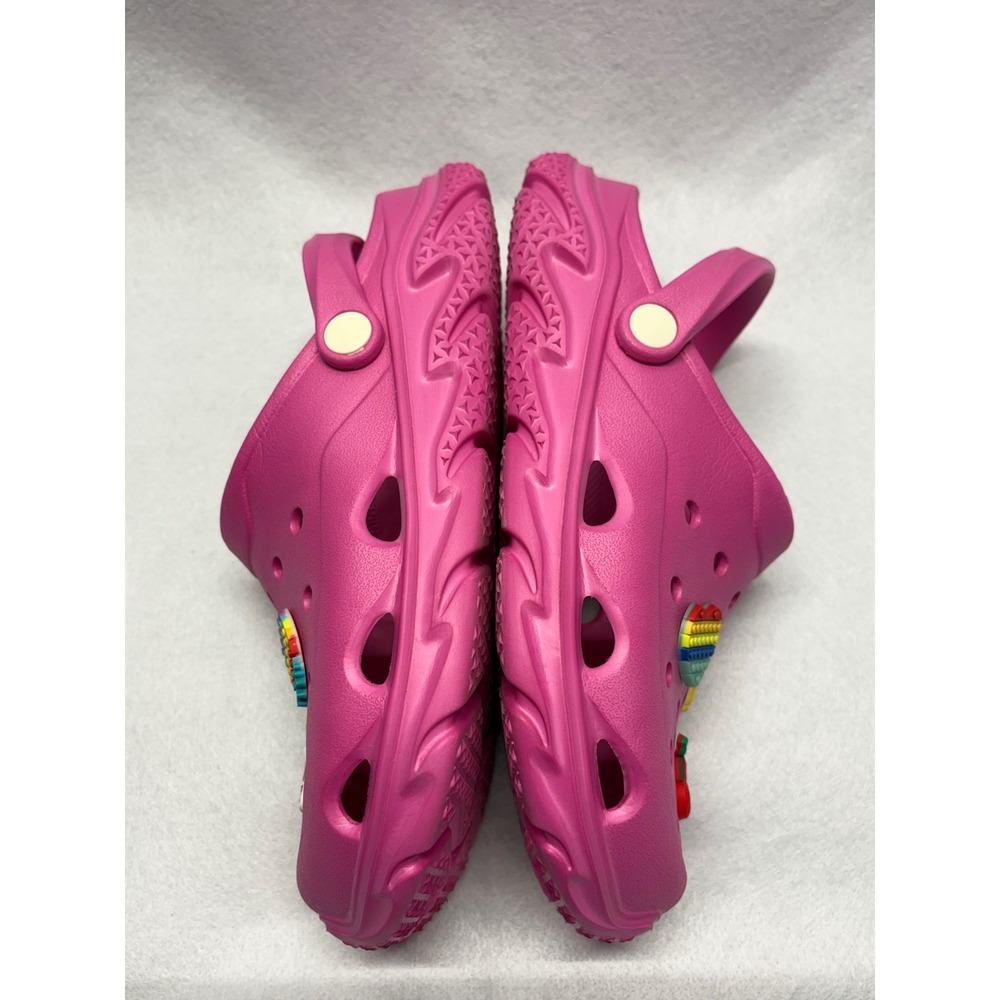 Pink Foam Clogs with Charms Womens Size 8 Mens 6 J6 Slip On Sandals Pink - Picture 9 of 9